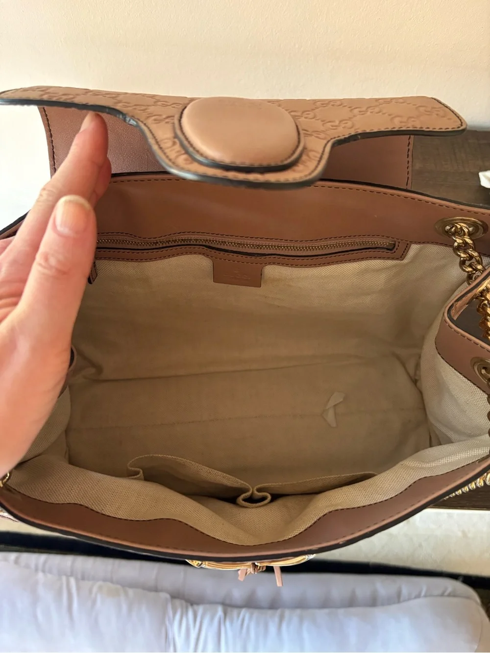 Gucci Emily GG Monogram Leather Shoulder Bag